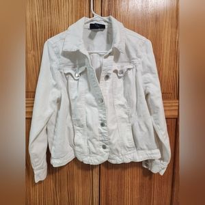 Charter club white jean jacket